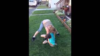 me wrestling my sister [upl. by Ynwat]