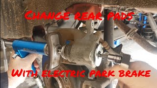 HOW TO RETRACT AN ELECTRONIC PARKING BRAKE  DIY EASY METHOD TO WIND BACK REAR BRAKE CALIPER W MOTOR [upl. by Trik]