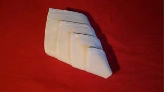 How To Fold Napkins  Diamond Fold Napkin Folding [upl. by Rotce]