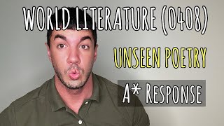 WORLD LITERATURE 0408  How to get an A in your UNSEEN POETRY exam [upl. by Rbma]