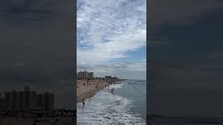 New York Coney Island Beach shorts beach sand ocean waves water sports newyork live tour [upl. by Haididej]