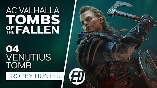 Assassins Creed Valhalla Tombs of the Fallen  Venutius Tomb Trophy Hunter PS5 Part 4 [upl. by Anayik]