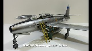 Building the RevellMonogram 148 Republic F84G Thunderjet [upl. by Imeaj708]