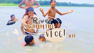 গরিবের সুইমিং পুল  Swimming Vlog in River  Rural Life  village boys [upl. by Aiza18]