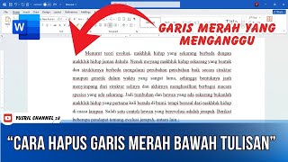 Tutorial  CARA MENGHILANGKAN GARIS MERAH DI WORD  MSWORD [upl. by Lynett]