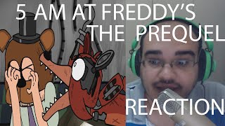 5 AM AT FREDDYS THE PREQUEL REACTION  FIVE NIGHTS AT FREDDYS 1 2 3 4 PIEMATIONS FNAF ANIMATION [upl. by Bald]