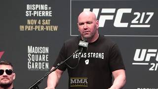 UFC 217 Bisping vs GSP Press Conference  MMA Fighting [upl. by Rashidi]