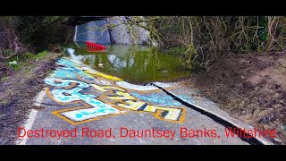 Destroyed Road B4069 Dauntsey Banks Wiltshire [upl. by Reiser830]