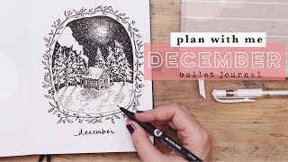 December Plan With Me  LAST BULLET JOURNAL OF 2023  Winter Cabin Theme [upl. by Kopans]