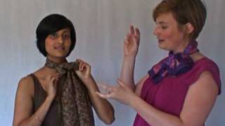 THE REFINERY How To Tie a Rectangular Silk Scarf 4 different ways [upl. by Attirb]