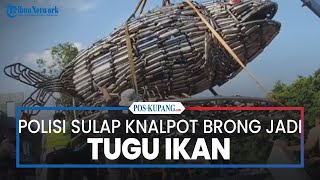 Ribuan Knalpot Brong Sitaan Disulap Jadi Tugu [upl. by Attehcram299]