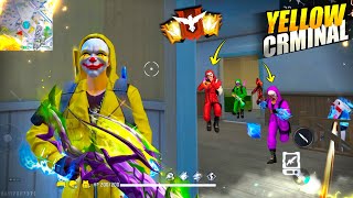 FREEFIRE🔥Yellow Criminal NXT Level Solo vs Squad 🤯 23 Kills Garena free fire  PK GAMERS freefire [upl. by Tildi]