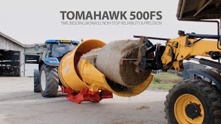 Teagle Tomahawk 500FS Feed Slide Round Bales [upl. by Annavas]