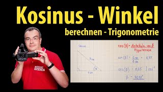 Kosinus  Winkel berechnen  Trigonometrie  Lehrerschmidt [upl. by Ahsata]