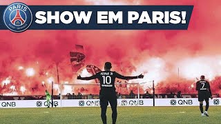 Festa espetacular da torcida do PSG celebrando os 30 anos dos Ultras Virage Auteuil [upl. by Ignatius965]