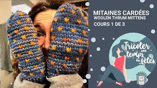 Mitaines cardées Woolen Thrum Mittens 12 [upl. by Eirrab]