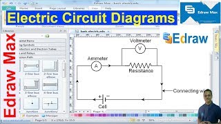 Easiest Way to Draw Electric Circuits with Edraw Max Software  DrawingGraphing05 [upl. by Ennovahs]