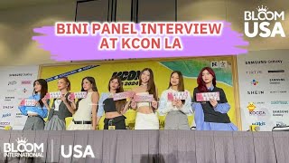 BINI panel interview at KCON LA 2024 [upl. by Quill901]