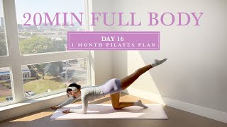 DAY 16  1 Month At Home Pilates Plan  20MIN Lean amp Toned Full Body Sculpt  madeleineabeid [upl. by Horton]