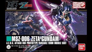 Gundam Model HGUC MSZ 006 ZETA GUNDAM REVIVE [upl. by Delia104]