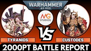 Tyranids vs Adeptus Custodes 2000pts  Warhammer 40k 10th Ed Battle Report Ep54 [upl. by Kasey907]