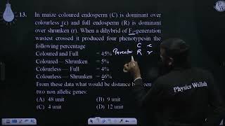 In maize coloured endosperm C is dominant over colourless c and full endosperm R is domina [upl. by Moulton640]