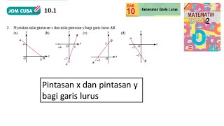 KSSM Matematik Tingkatan 2 Bab 10 Kecerunan garis lurus jom cuba 101 no5 tingkatan 2 buku teks [upl. by Ailecara]