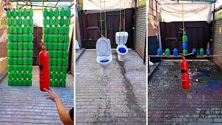 1 hour Of Bottle Rolling Down Stairs ASMR  Breaking Glass Bottles  ASMR Compilation [upl. by Radborne]