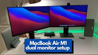 MacBook Air M1 dual monitor setup with DisplayLink  Dixon talks tech [upl. by Assen867]