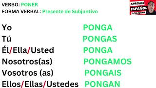 LearnSpanish Conjugation Presente de Subjuntivo Verbos Irregulares [upl. by Seka]