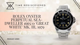 Rolex Oyster Perpetual SeaDweller 16650 Great White Mk III 1979  Time Rediscovered [upl. by Stig]