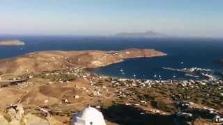 Serifos Panorama da Chora verso Livadi [upl. by Novy]