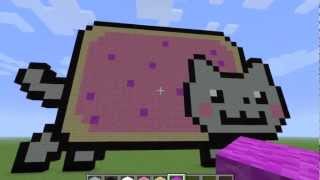 Minecraft Lets Build  Nyan Cat Ep2 Pt2 [upl. by Hsoj]