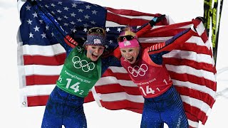 US crosscountry skiers win historic gold medal [upl. by Avigdor]