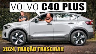 Volvo C40 PLUS 2024 Um Crossover Coupe elétrico com tração traseira e tocada esportiva [upl. by Synn279]