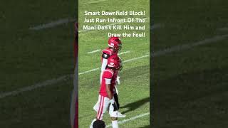 Smart Downfield Block Run In Front of The Man Don’t Kill Him and Draw The FoulGodsportsball [upl. by Lilly]