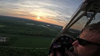 Quad City Challenger ll Evening Training Flight [upl. by Sheffield]