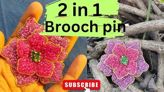 3d flower brooch pin 🌼🩷Hair accessories ♥️youtube getmoreviews handmadewithlove viral making [upl. by Lawry]