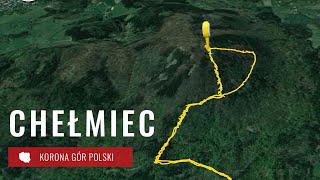 Chełmiec  mapa wejścia  niebieski szlak z Wałbrzycha  Góry Wałbrzyskie  Korona Gór Polski [upl. by Eddy981]