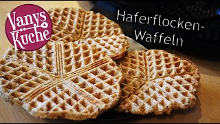 HaferflockenWaffeln gesund lecker und schnell gemacht 🤩 glutenfrei und zuckerfrei [upl. by Alphonso]