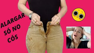 COMO ALARGAR CÓS DE CALÇA JEANS SAIA E SHORT SEM ALARGAR AS LATERAISDIY 🌷 [upl. by Akinat]