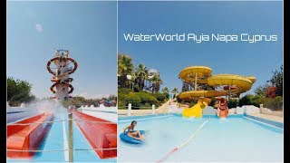 WaterWorld Ayia Napa Cyprus All Slides [upl. by Aneleiram]