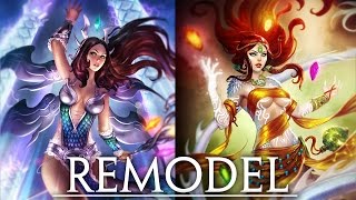 「SMITE」 Nu Wa Remodel FULL Comparison [upl. by Akerdnuhs]