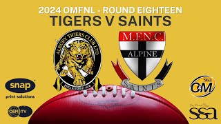 2024 R18  Tigers v Saints [upl. by Sirois]