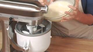 KitchenAid Stand Mixer Ice Cream Maker Attachment [upl. by Aneehc539]