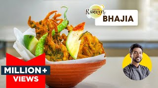 Crispy Bhajiya Recipe  दो तरह की भजिया पकोड़े झटपट बनाएँ Perfect Monsoon snack  Chef Ranveer Brar [upl. by Chadd]