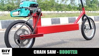 Homemade Motorized Scooter Using 2 Stroke Engine  DIY Scooter [upl. by Bailey586]