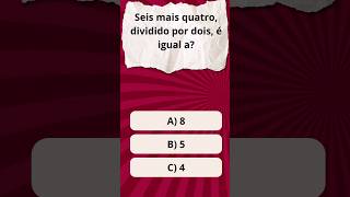 Desafio Matemático Teste seus conhecimentos em um Quiz Divertido [upl. by Auqinaj903]