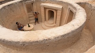 Building Most Fantastic Underground House By Craftsmanship All Part1 and Part2 [upl. by Idnym]