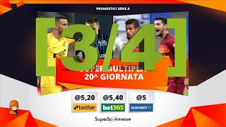 PRONOSTICI SERIE A 20 GIORNATA LA SCHEDINA VINCENTE ✅✅✅ [upl. by Aihtnyc]